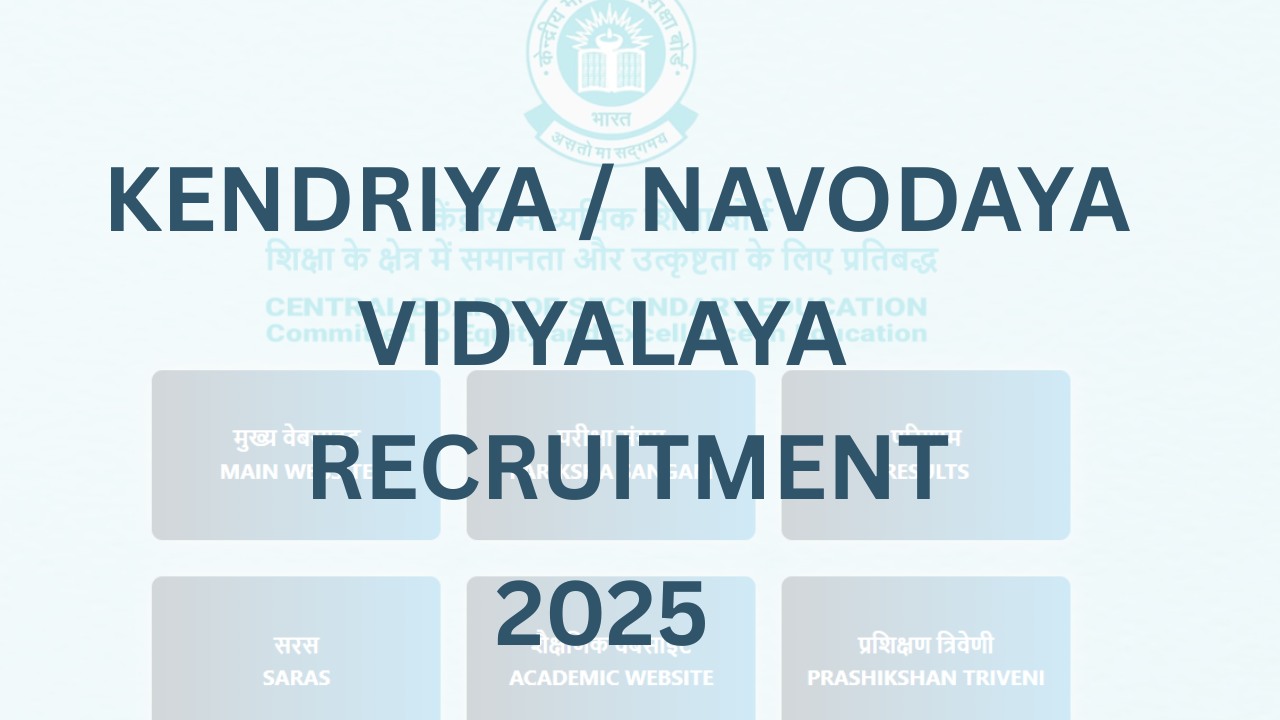 KVS NVS Recruitment 2025